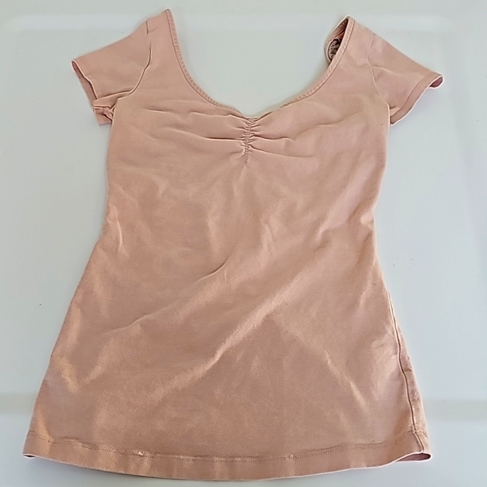 Pink Lace Scoopback Shirt